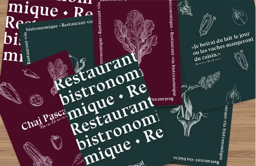 Branding créé par Oversour Studio, studio de branding à Paris et Caen